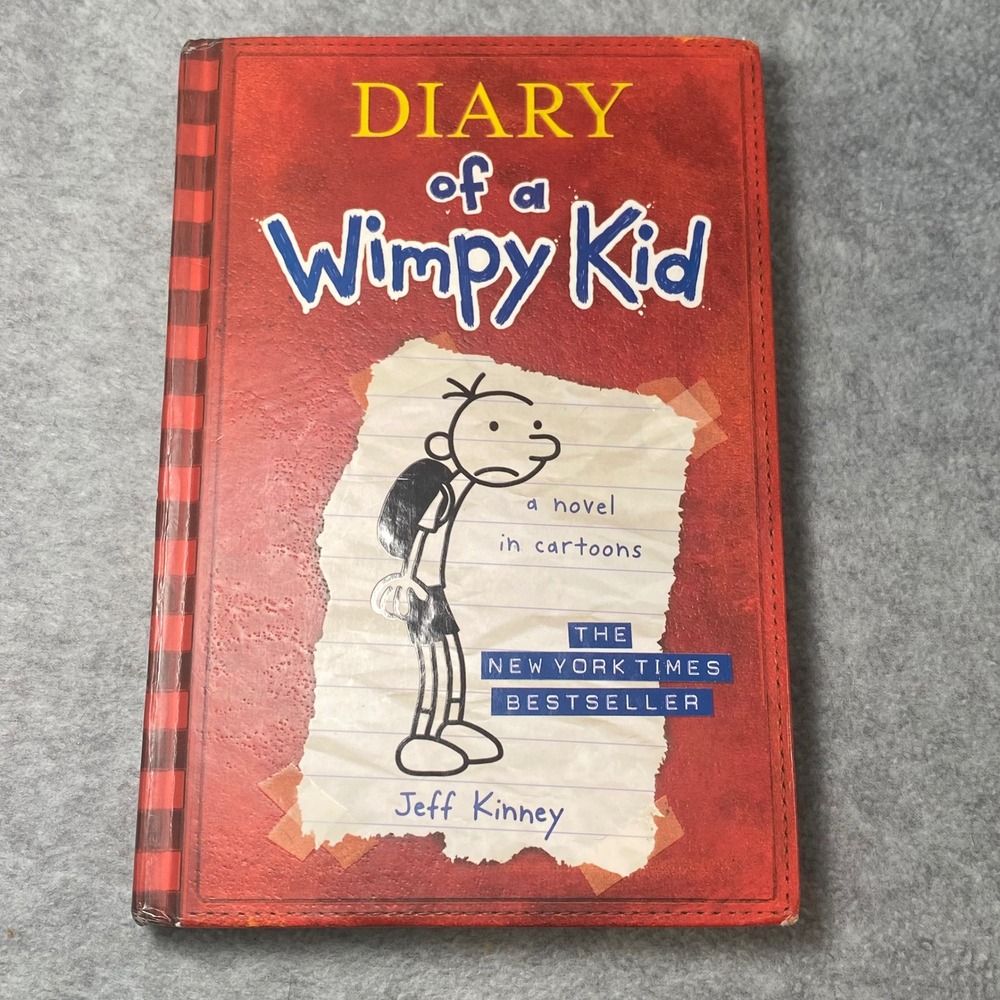 Diary of a‎ Wimpy Kid Book 1 Hardcover Jeff Kinney Graphic Novel Comedy *FLAW
